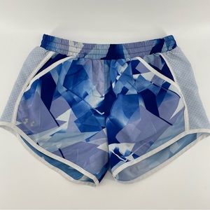 Under Armour Athletic Running Shorts Blue Purple Geometric XS